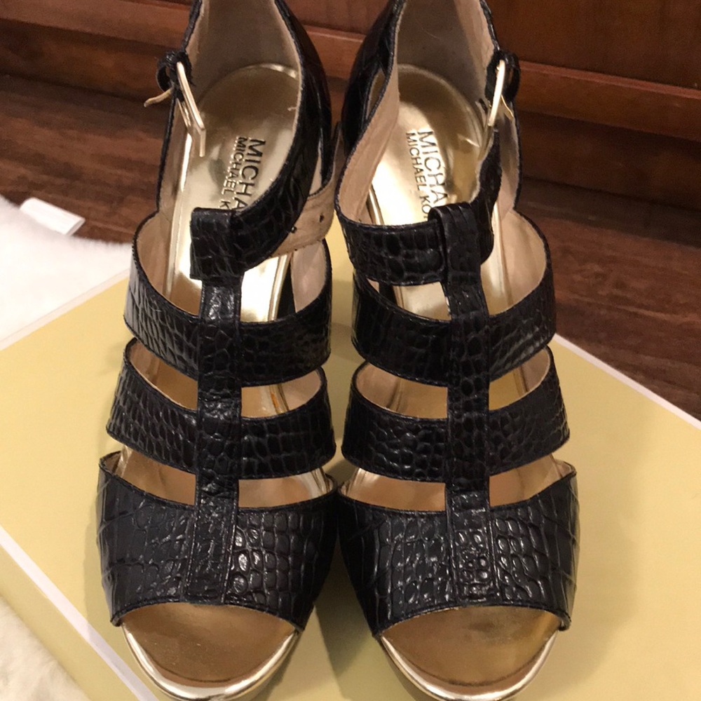Michael Kors Camden platform shoe black size 8.5 - Picture 2 of 8